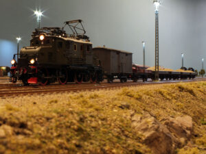 El 1 med godsvogner på Solberg Skifte