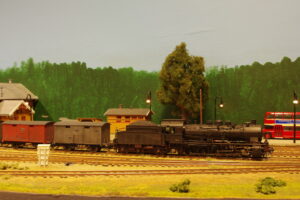 Gammeltysker klar til avgang med godstog